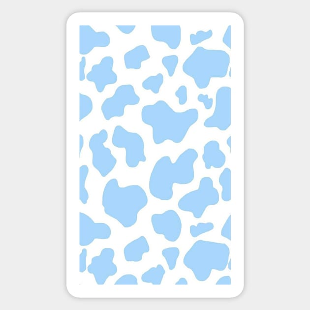 Blue Cow pattern Sticker by artforrart